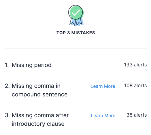 grammarly top mistakes