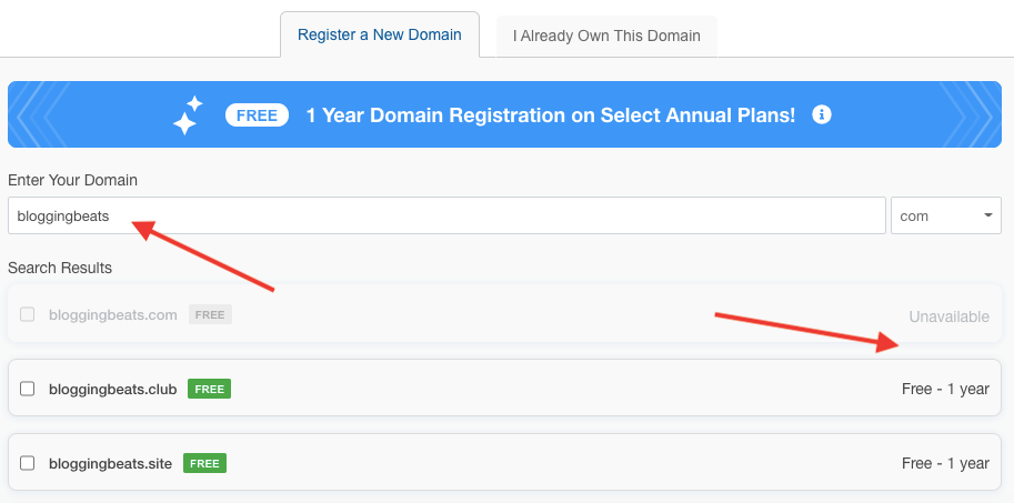 hostgator domain registration tool
