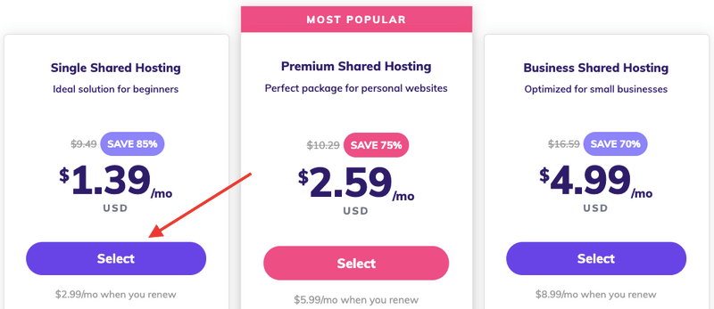 hostinger shared hosting new pricing