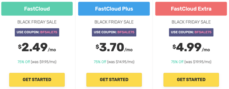 fastcomet black friday pricing
