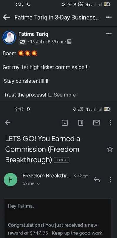 freedom breakthrough results