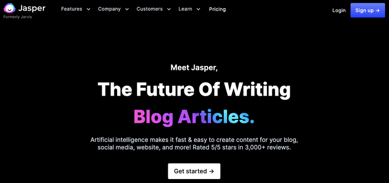 jasper ai home page