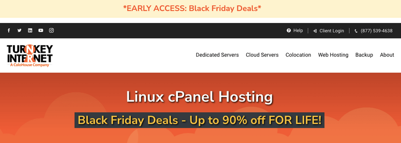 turnkey cPanel black friday page