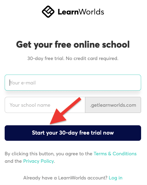 learnworlds signup