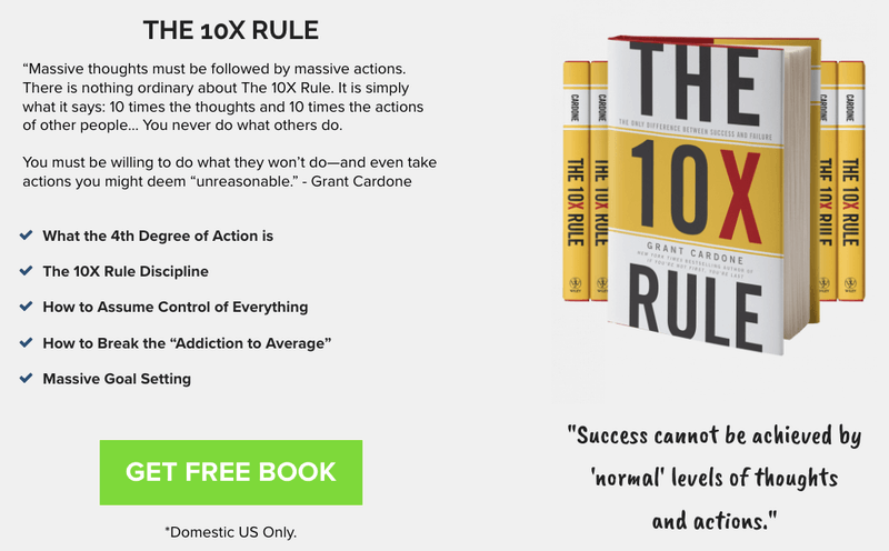 grant cardone 10x rule book