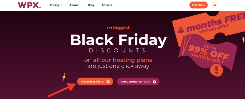 wpx hosting black friday pricing